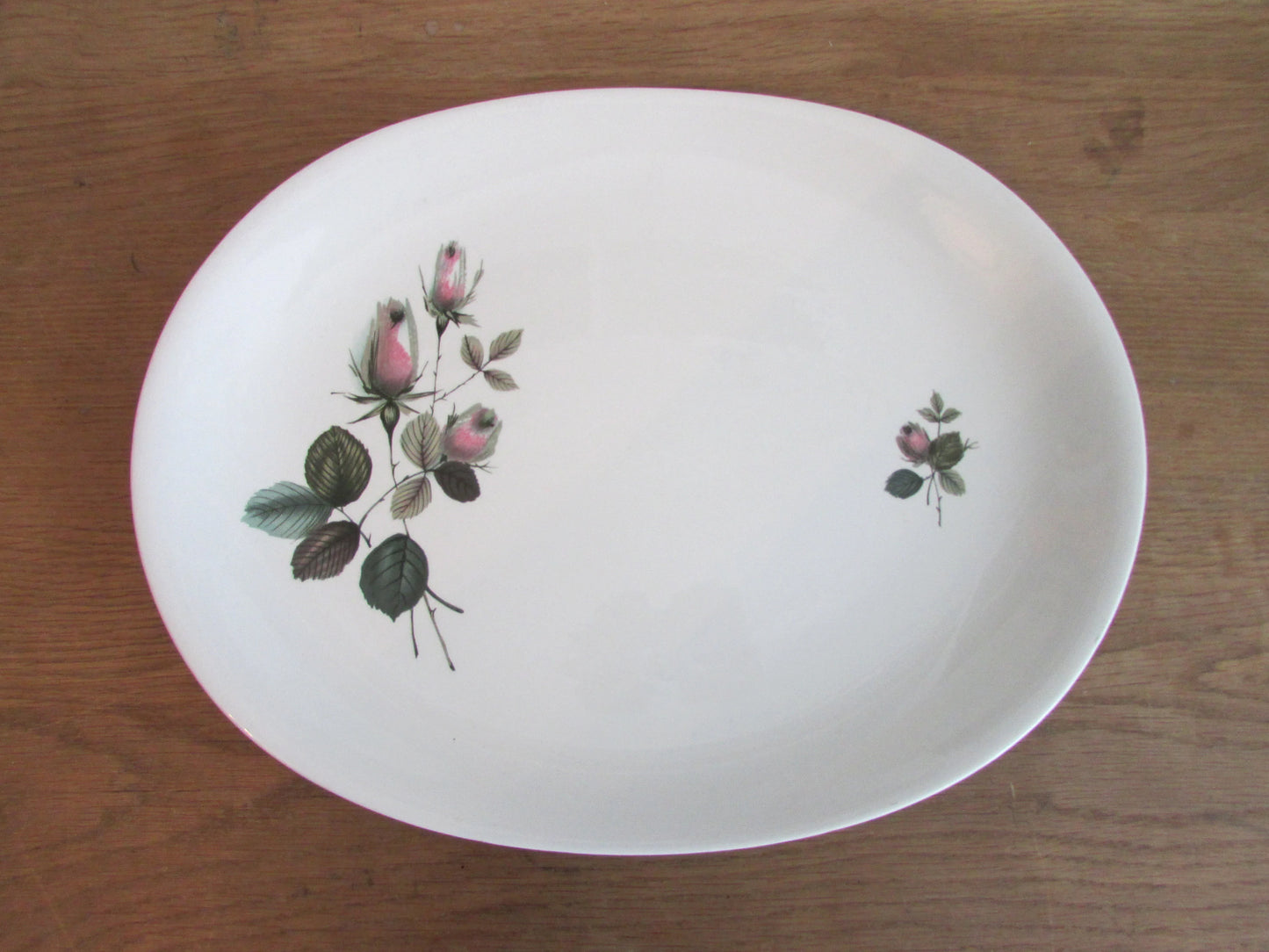Pair of 1950s Johnson Bros Snowhite "Rose" platters