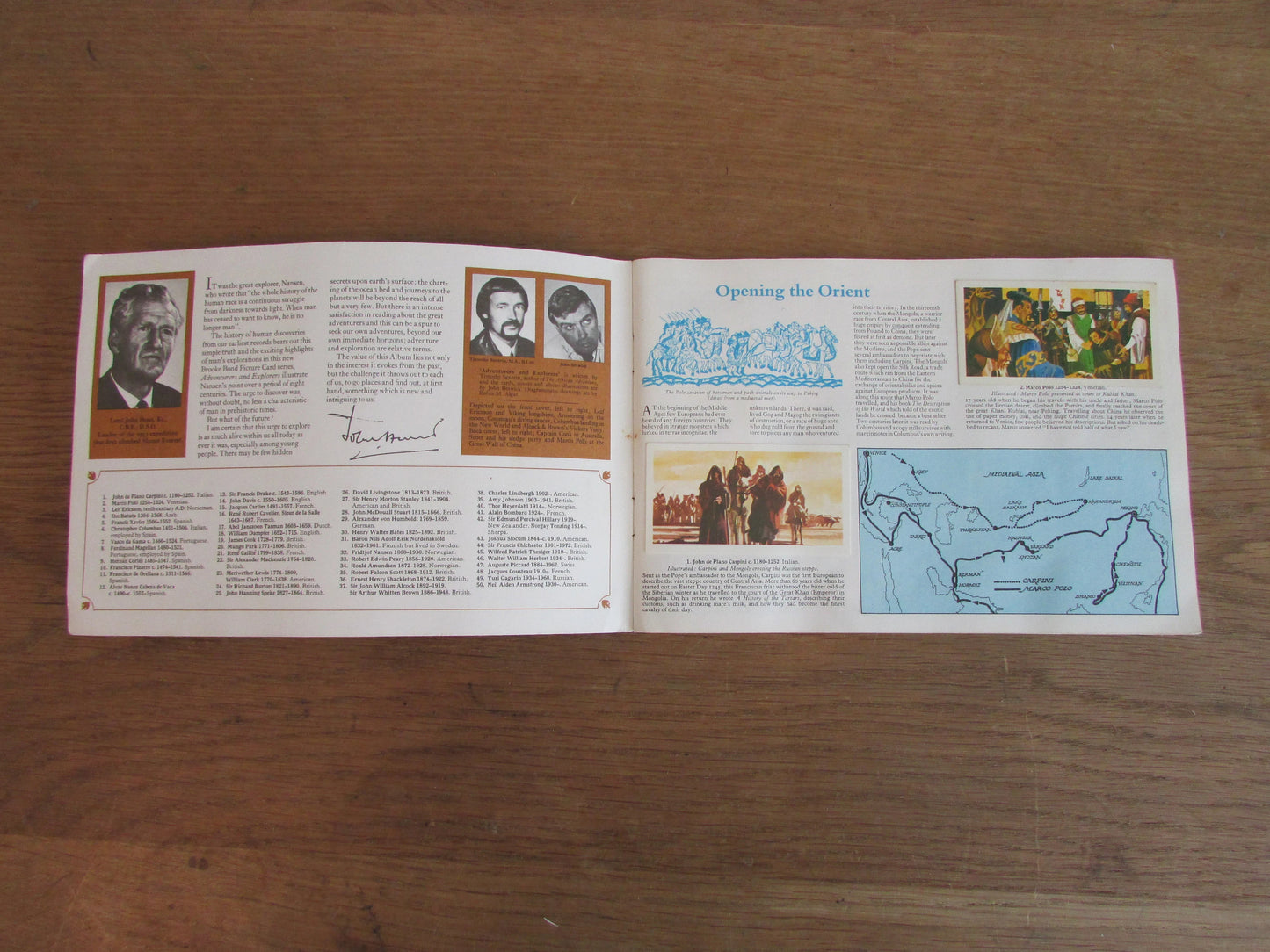 1970s Brooke Bond Picture Cards: History of Adventurers & Explorers, complete