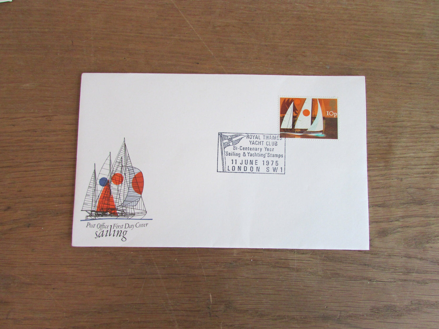 Set of four 1975 Post Office First Day Covers: Sailing