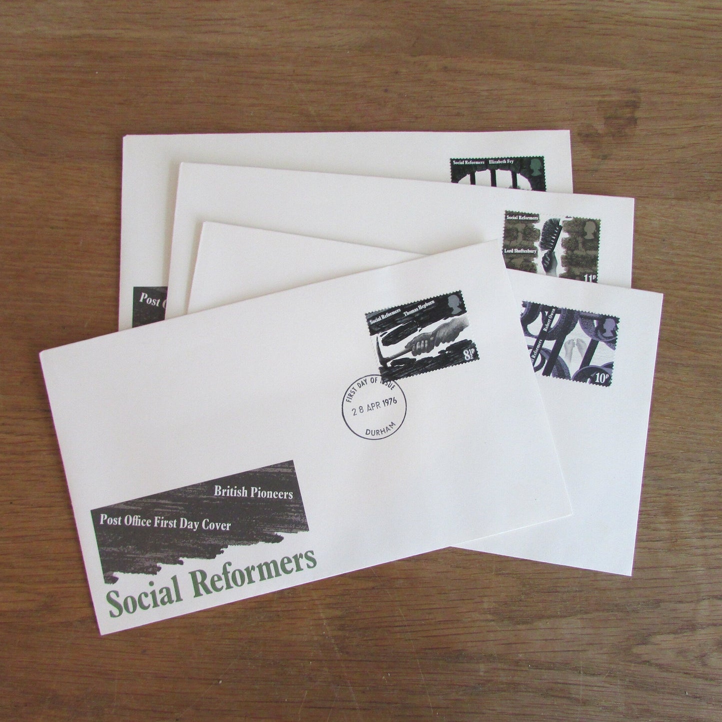 Set of four 1976 Post Office First Day Covers: Social Reformers