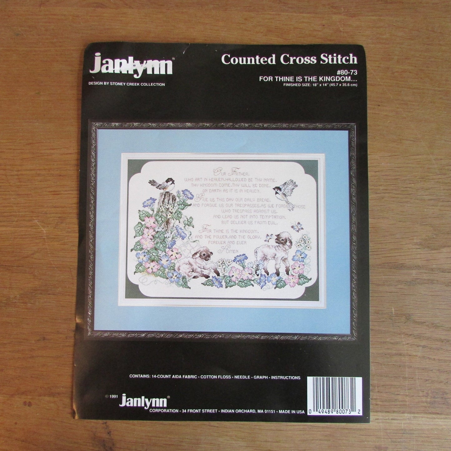 1991 Janlynn #80-73 "For Thine is The Kingdom" counted cross stitch kit