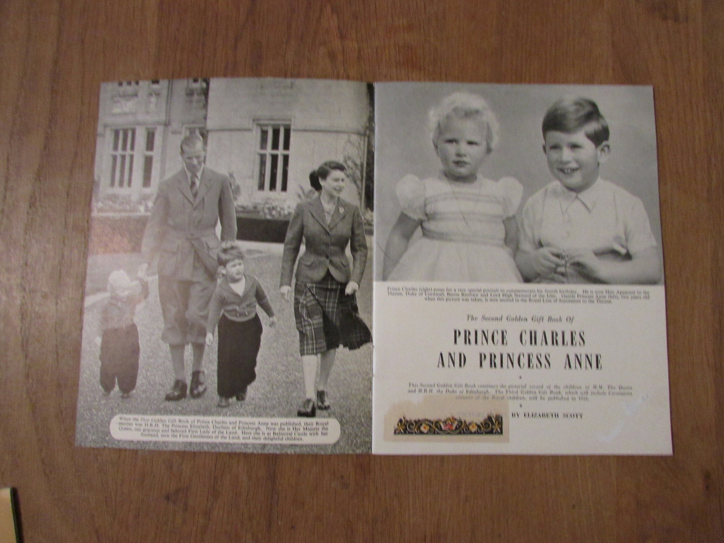 1953 Pitkin The Second Golden Gift Book of Prince Charles & Princess Anne