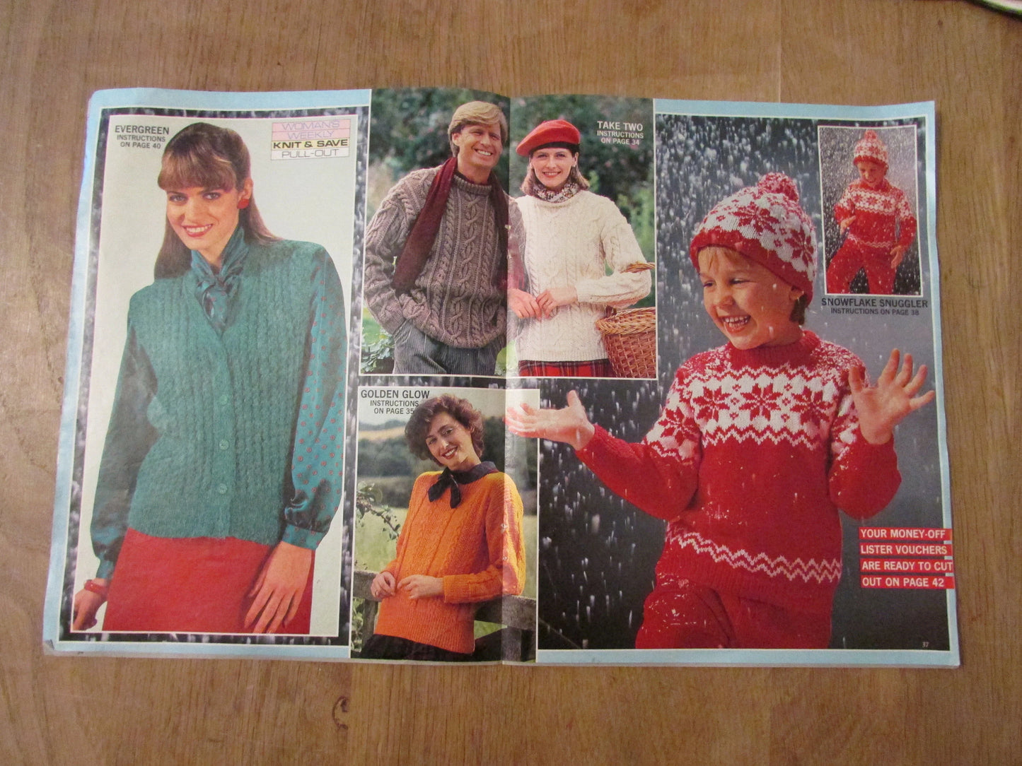 circa. 1980s Woman's Weekly Knit & Save pull-out Wonderful Winter Warmers!