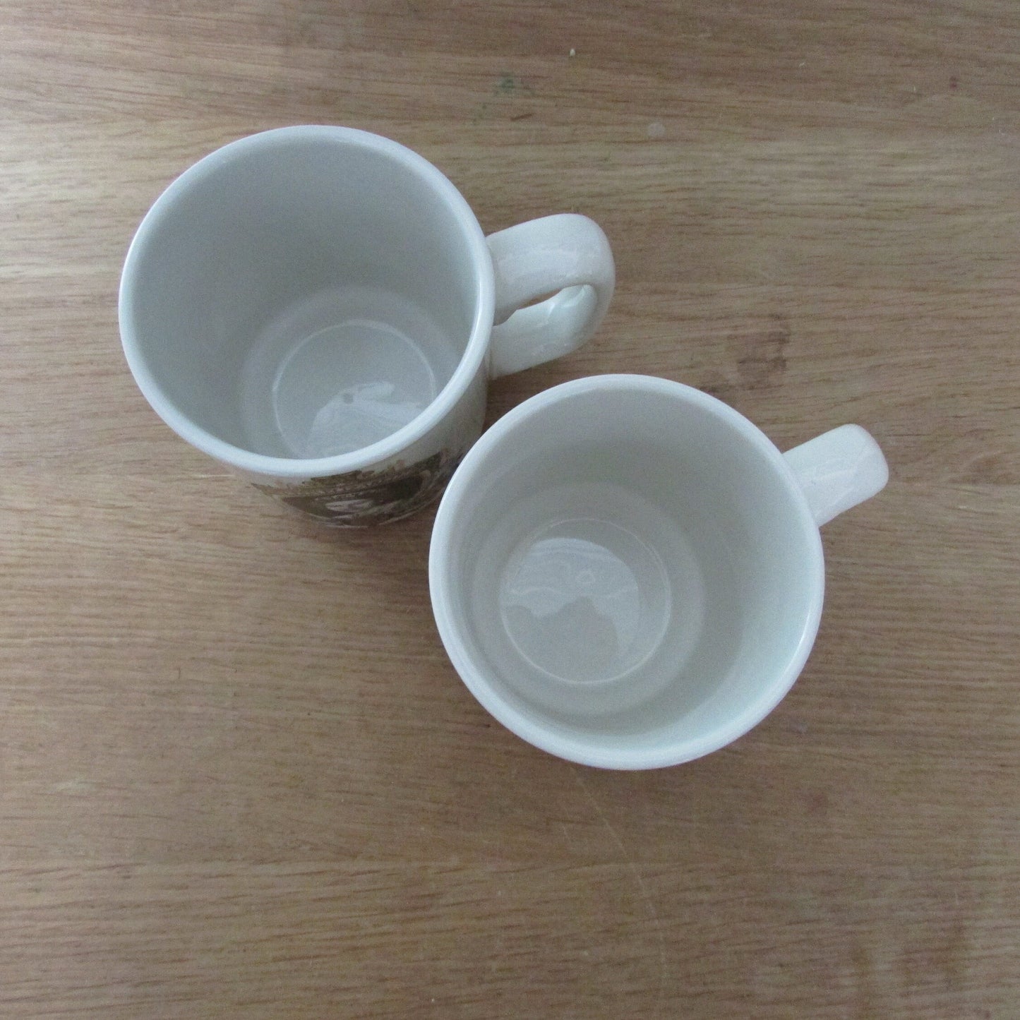 Pair of 1977 Winchcombe Pottery Queen Elizabeth commemorative Silver Jubilee mugs