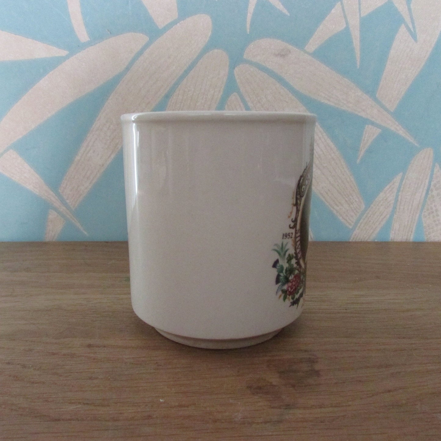 Pair of 1977 Winchcombe Pottery Queen Elizabeth commemorative Silver Jubilee mugs