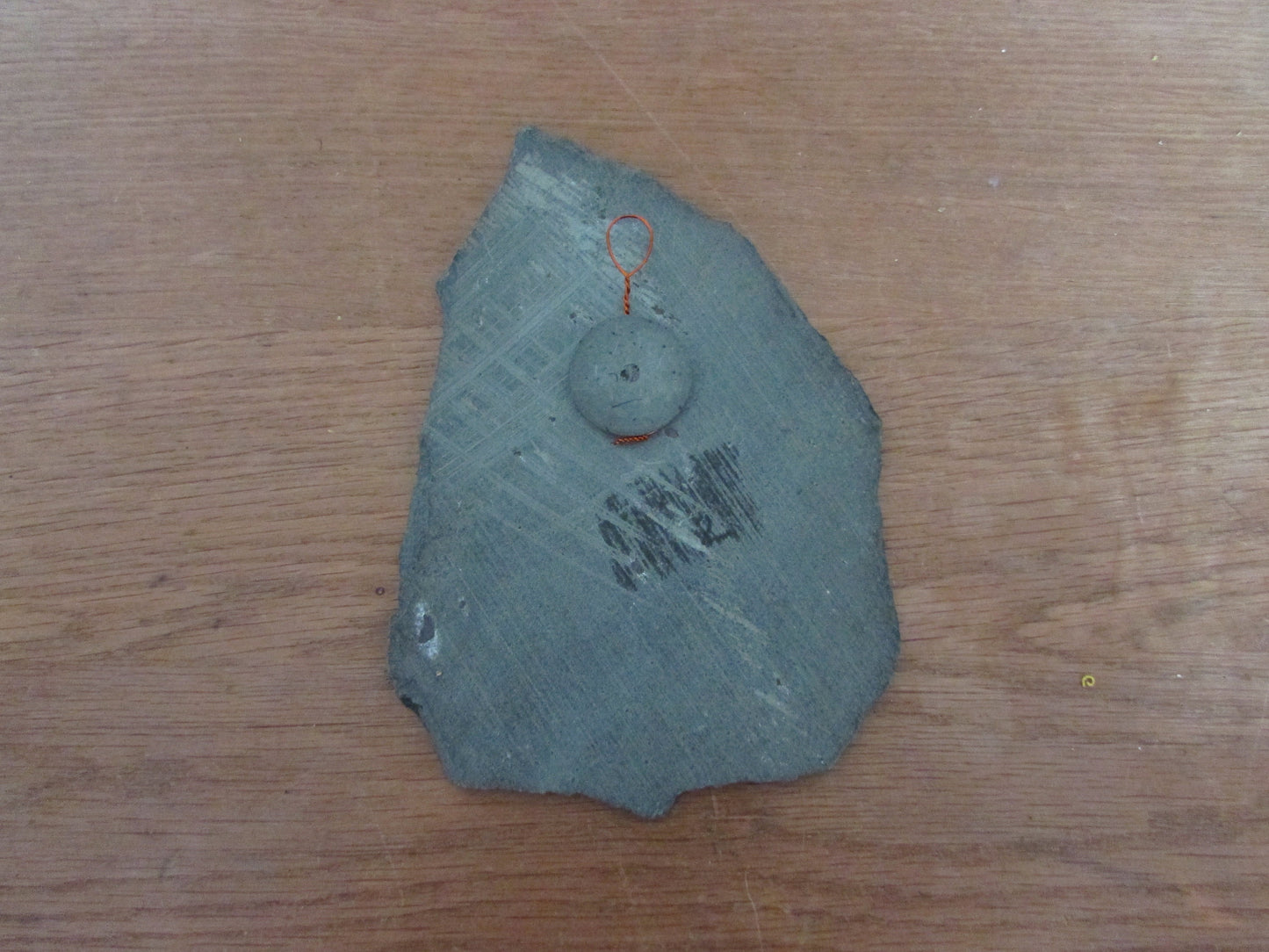 circa. 1970s slate wall plaque of doe and fawn