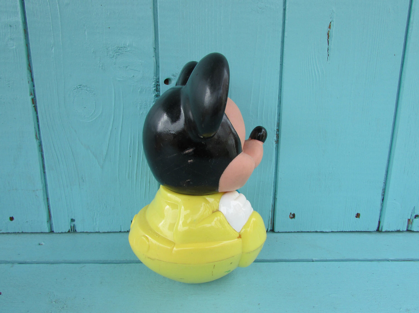 1980s baby Mickey Mouse Weeble Wobble toy