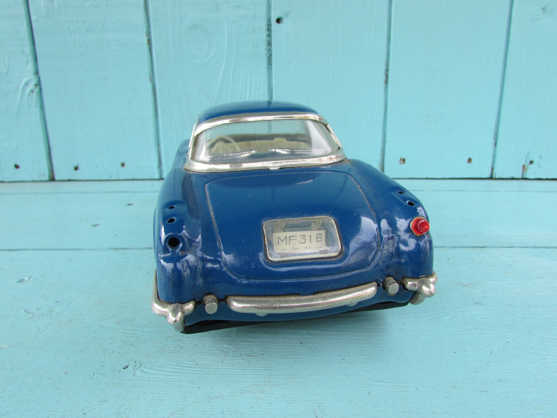 1980s 50's Fifties Co. blue tinplate model friction 1953 hardtop Corvette