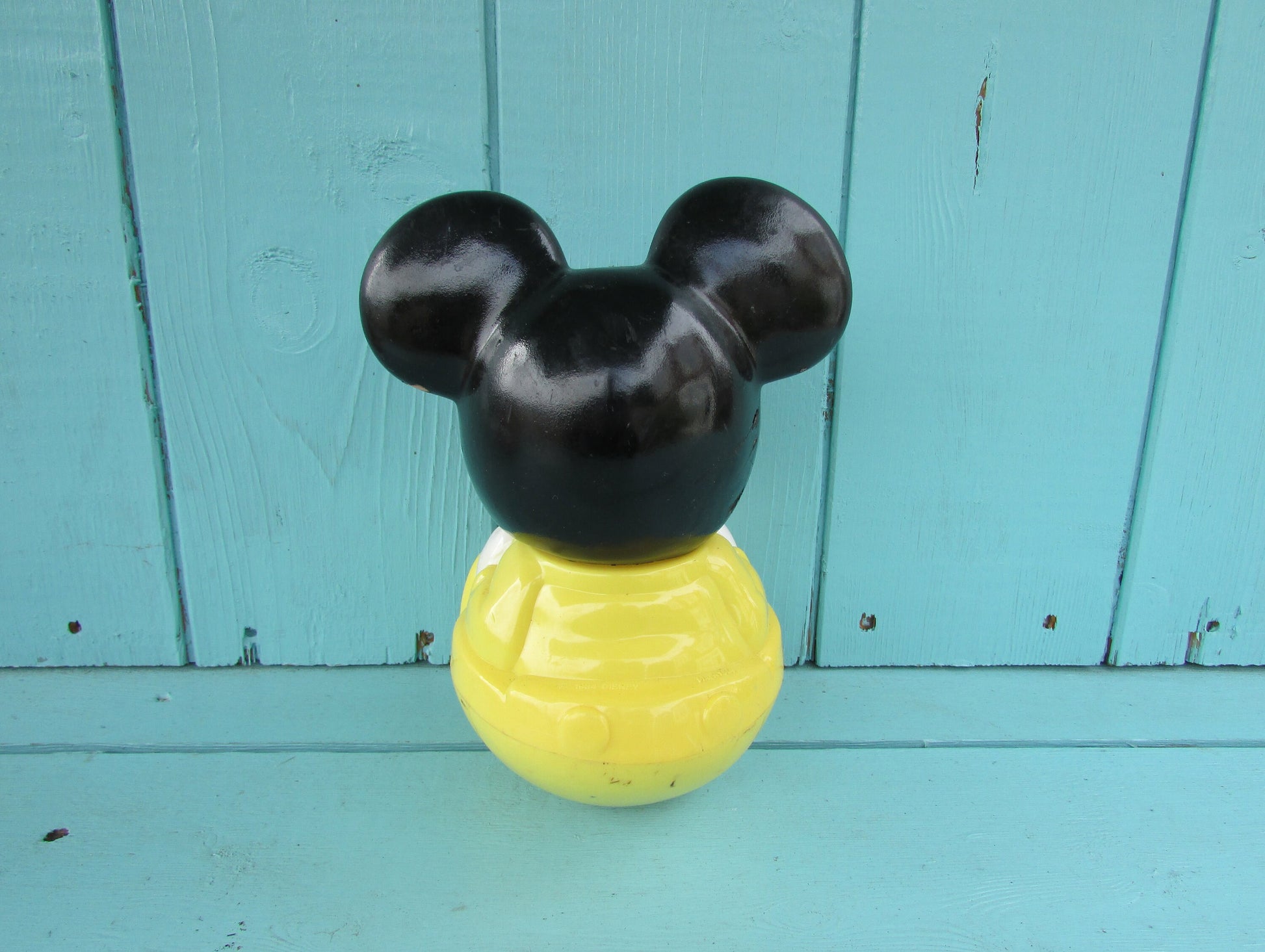 1980s baby Mickey Mouse Weeble Wobble toy