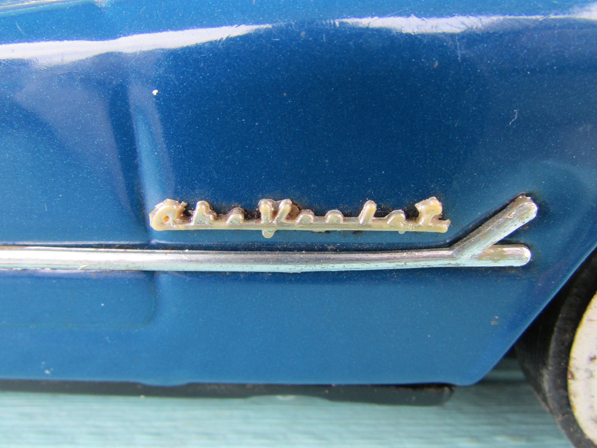 1980s 50's Fifties Co. blue tinplate model friction 1953 hardtop Corvette