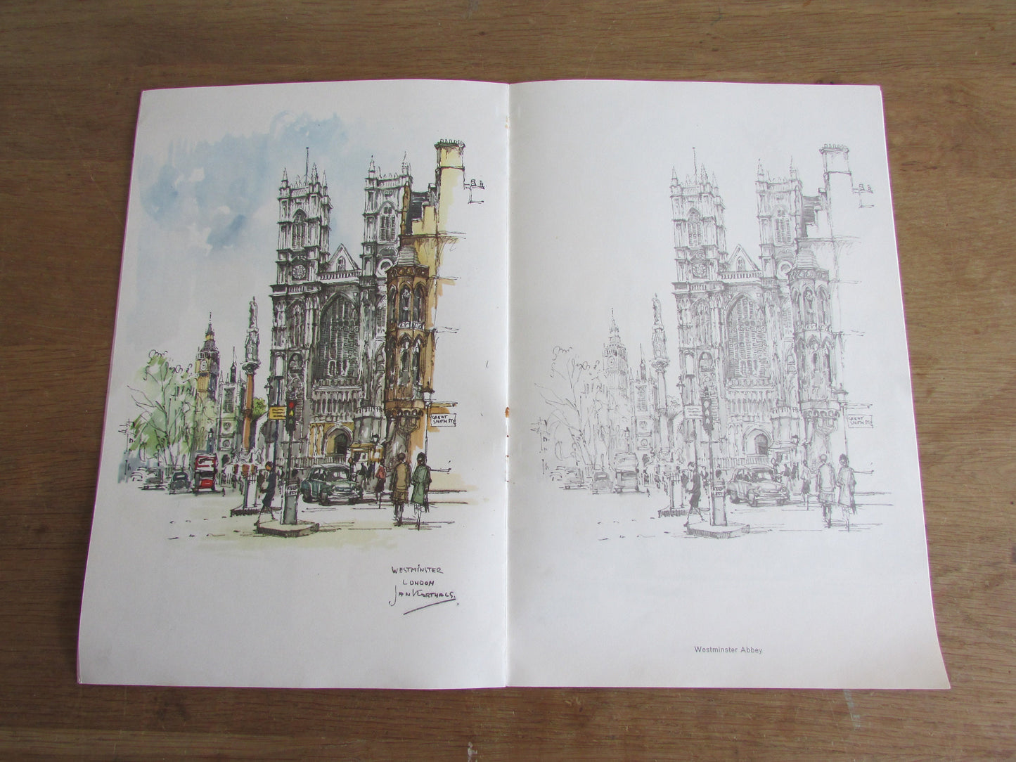 The Painting Book of London, illustrated by Jan Korthals (Softback, 1960s)