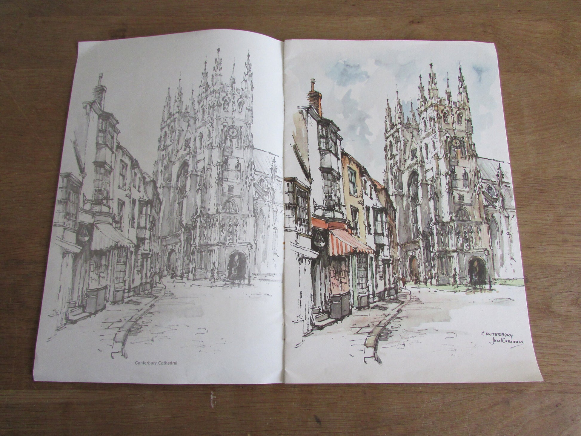Vintage The Painting Book of Picturesque England, illustrated by Jan Korthals (Softback)