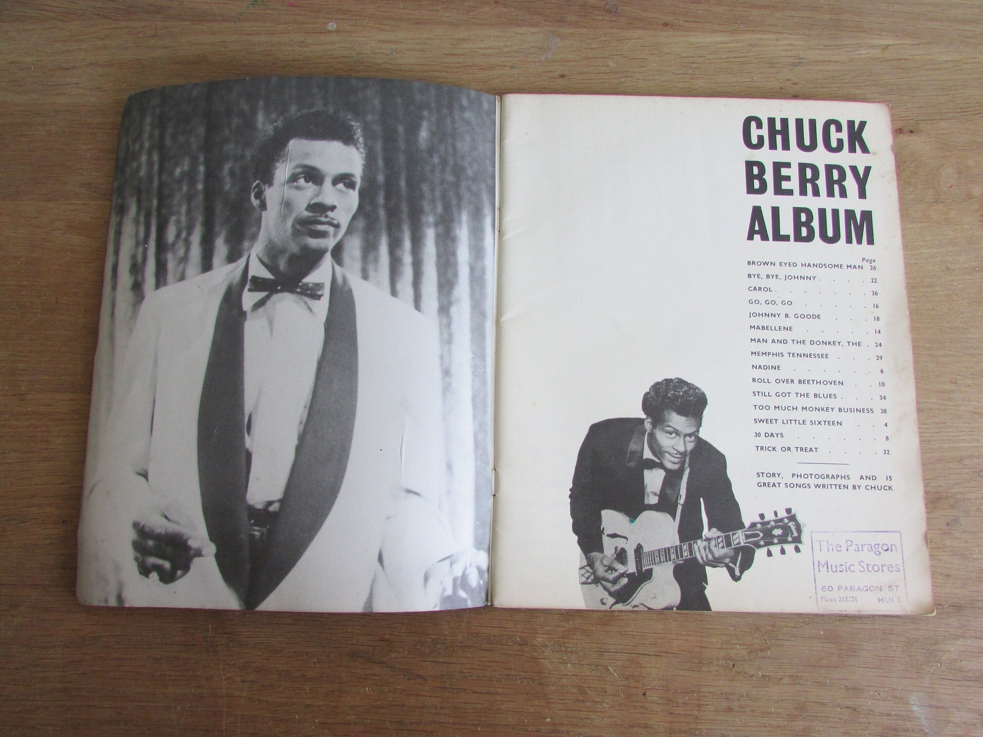 Vintage Chuck Berry Album of Rhythm & Blues sheet music, lyrics and guitar