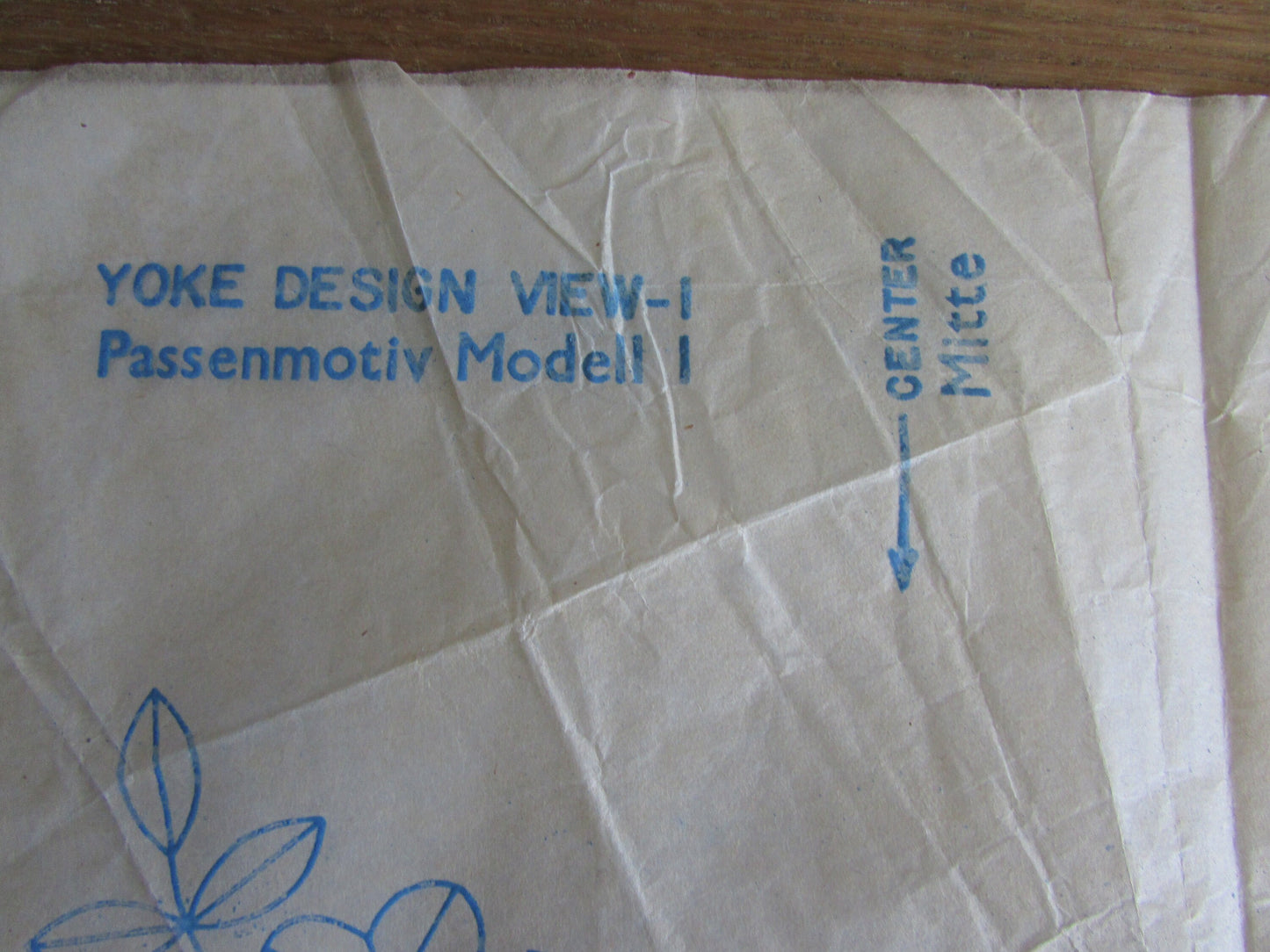 Unused 1961 Simplicity 3807 yoke & pocket design embroidery transfer (only) for toddlers' dress, pinafore and panties
