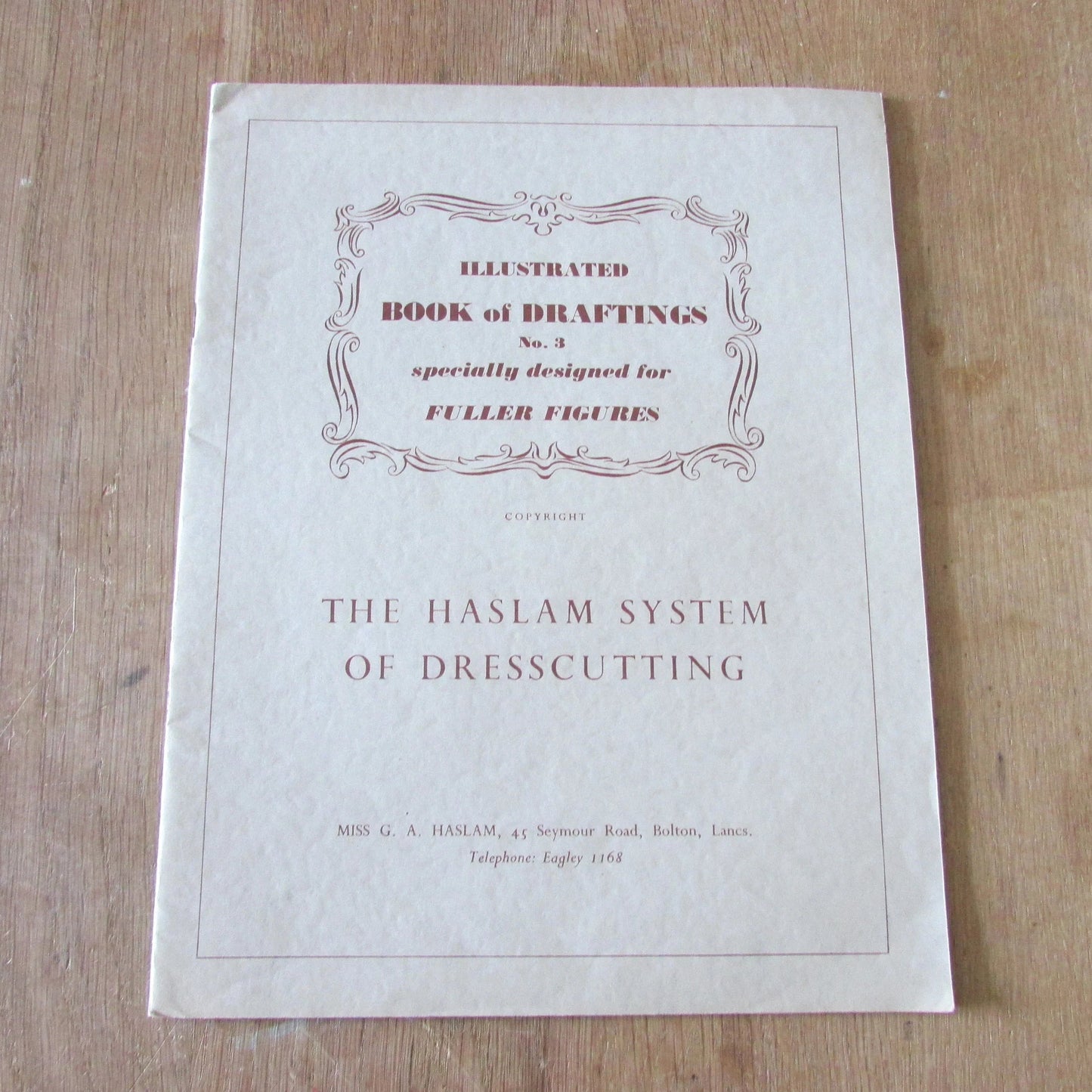 Mid-century The Haslam System of Dresscutting Illustrated Book of Draftings No.03: Specially Designed for Fuller Figures