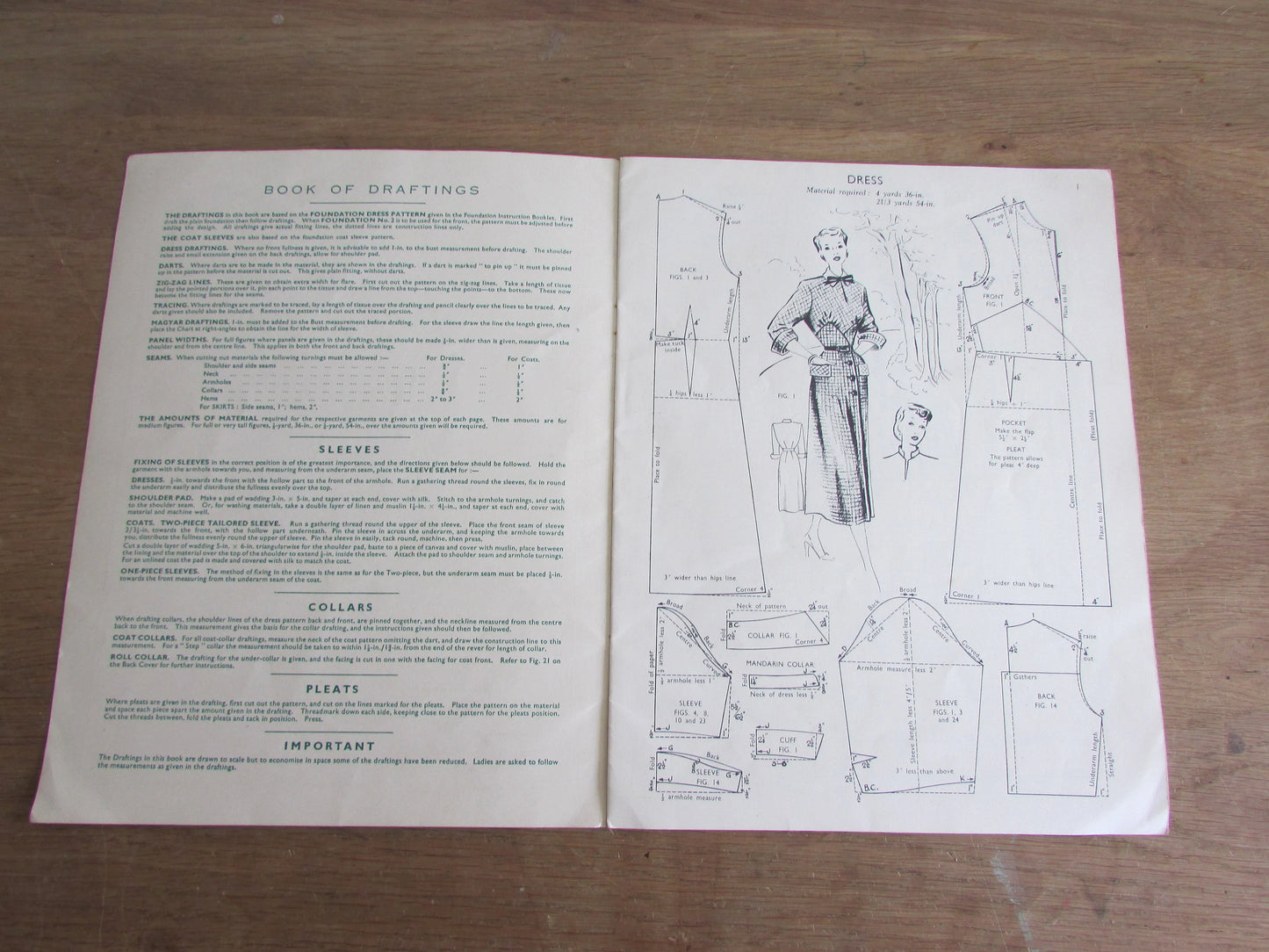Mid-century The Haslam System of Dresscutting Illustrated Book of Draftings No.22: Spring & Summer