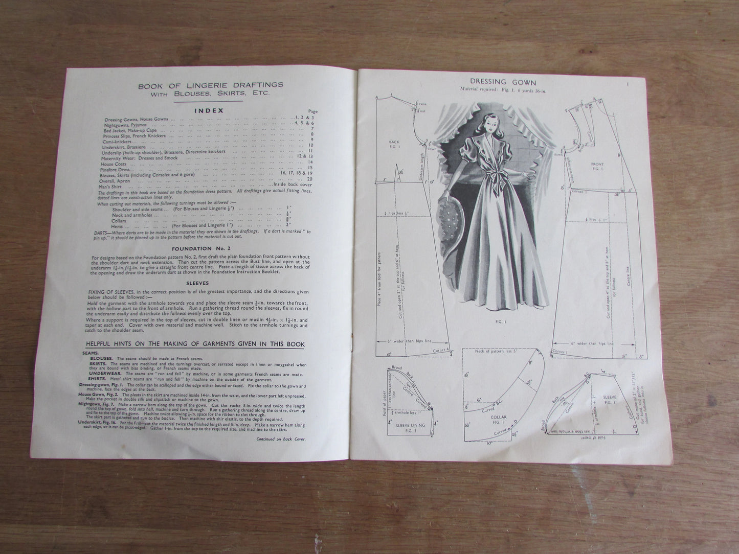 Mid-century The Haslam System of Dresscutting Illustrated Book of Draftings No.8: For Lingerie with Blouses, Skirts & Accessories