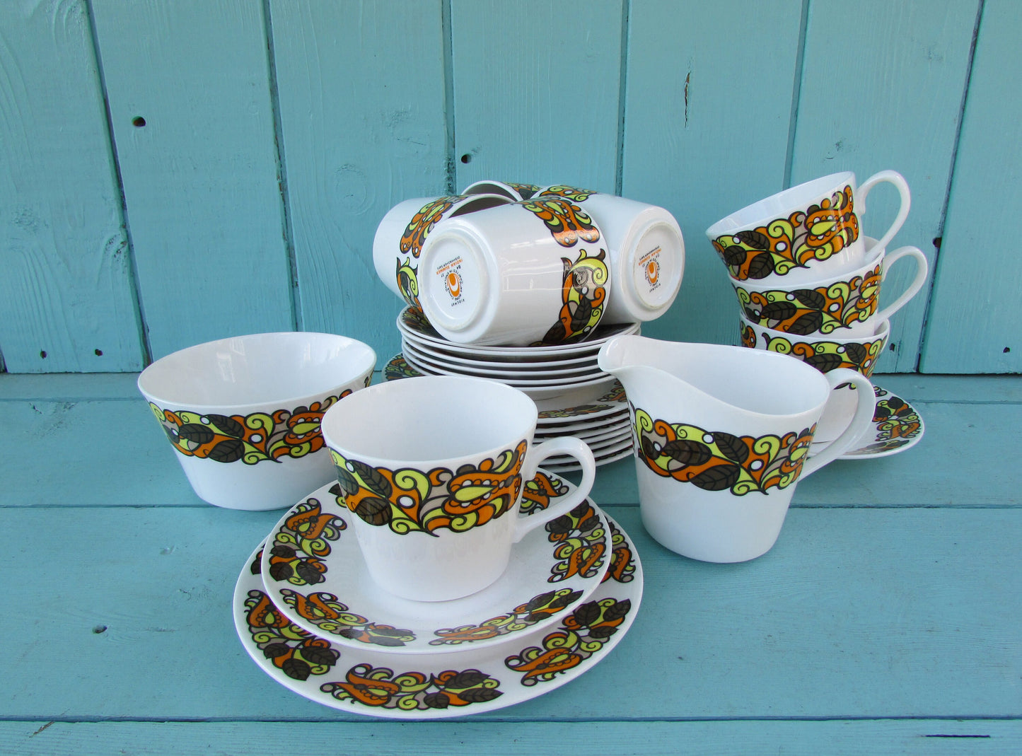 1960s/70s Ridgeway "Indian Summer" tea set