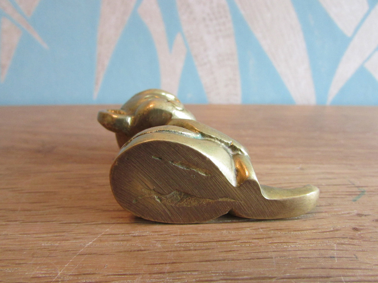 Vintage solid brass pixie ornament