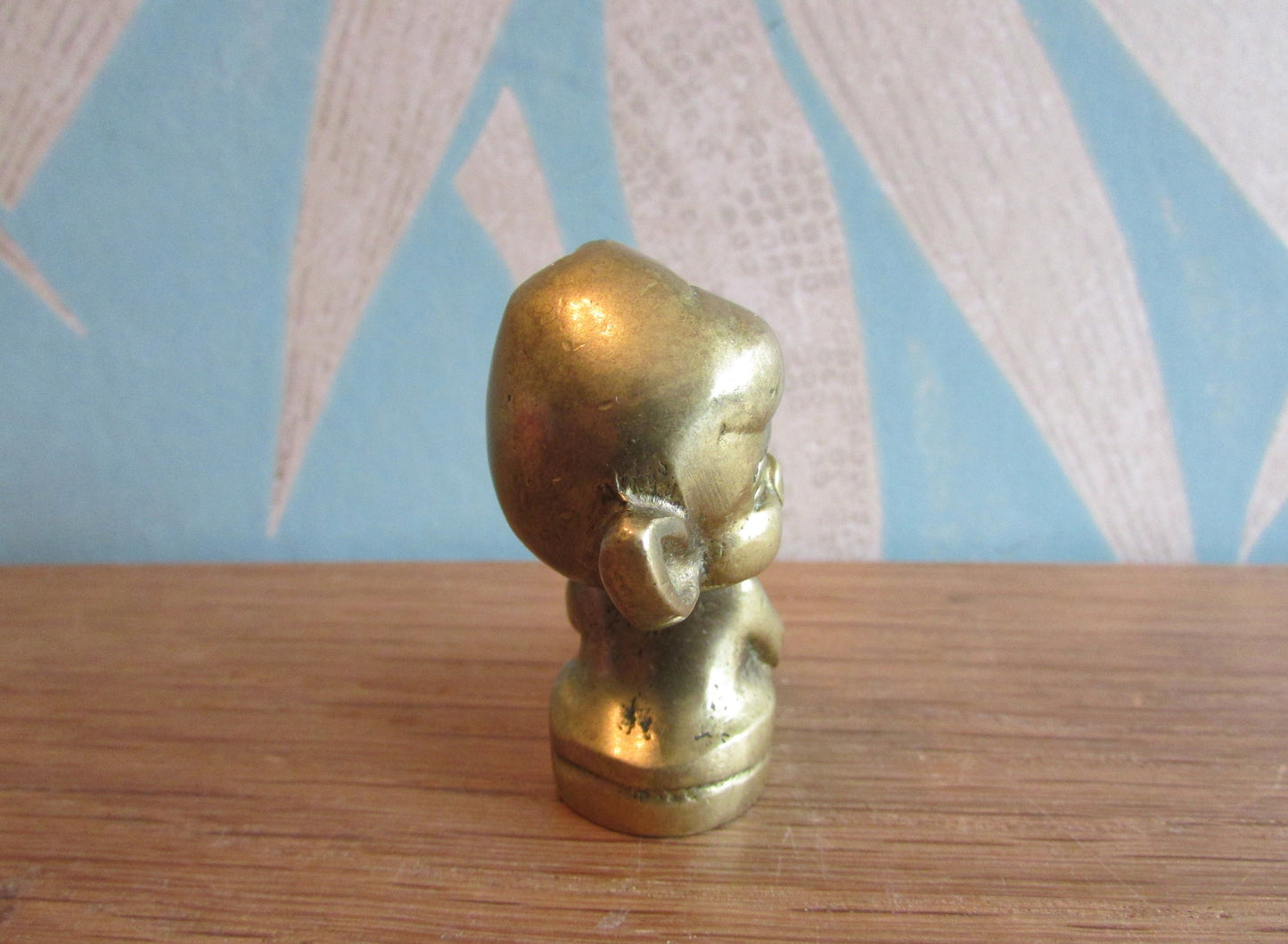 Vintage solid brass pixie ornament