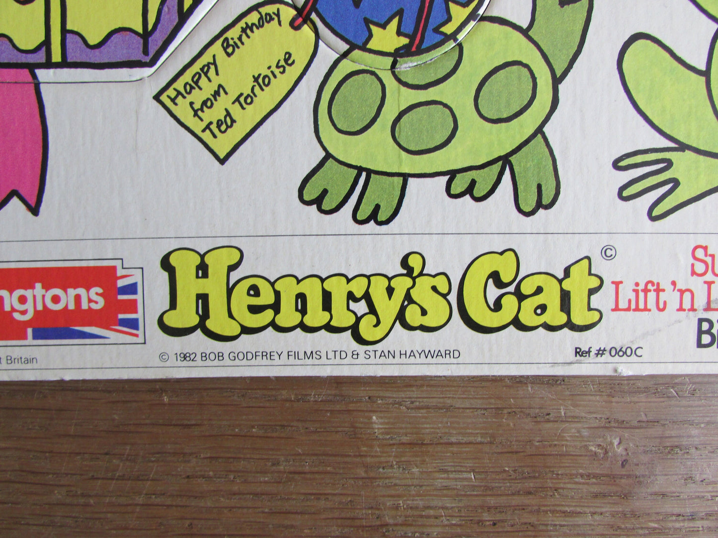 1982 Waddingtons "Henry's Cat" Surprise Lift' n Look play tray