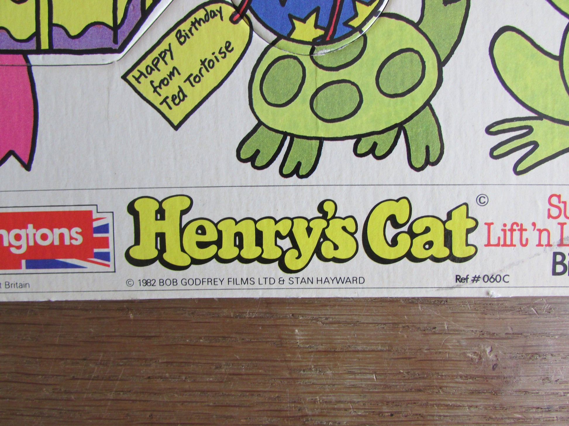 1982 Waddingtons "Henry's Cat" Surprise Lift' n Look play tray