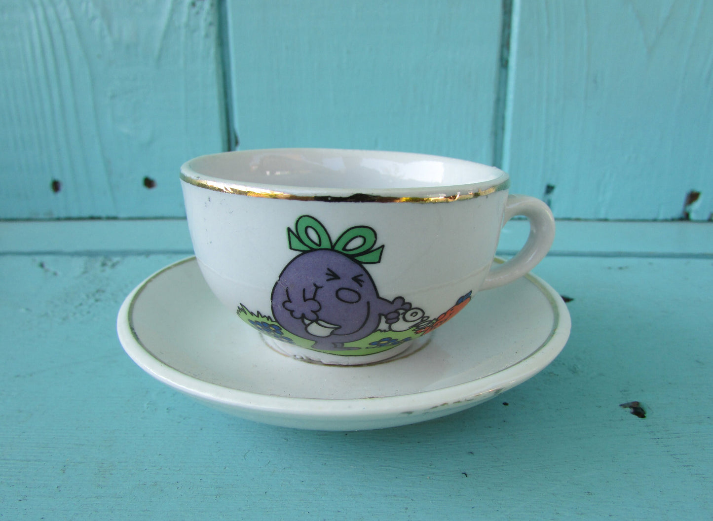 1980s Mr. Men Little Miss china doll's teaset with original box