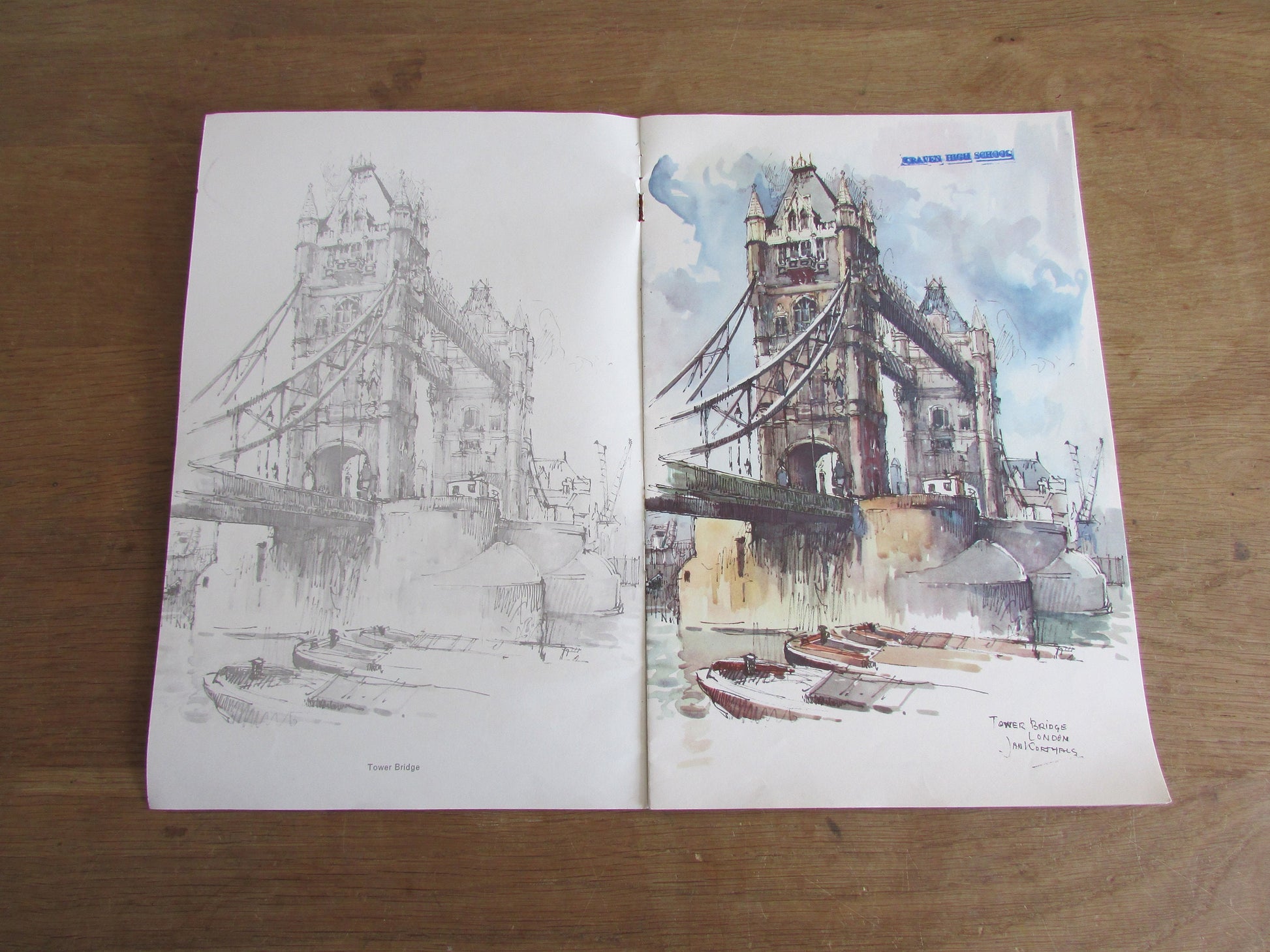 The Painting Book of London, illustrated by Jan Korthals (Softback, 1960s)