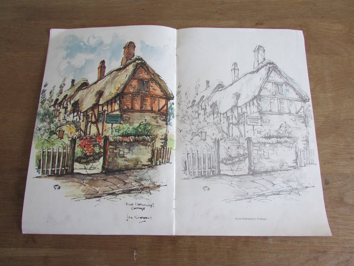 Vintage The Painting Book of Picturesque England, illustrated by Jan Korthals (Softback)