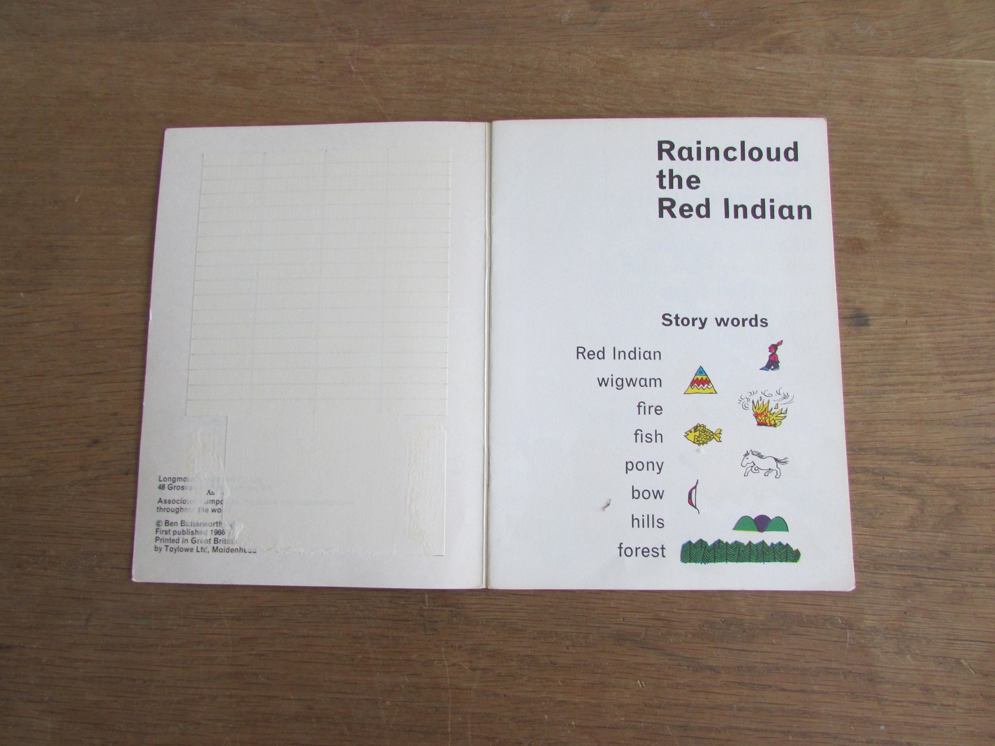 Longmans Ben Books: Raincloud the Red Indian (Softback, 1966)