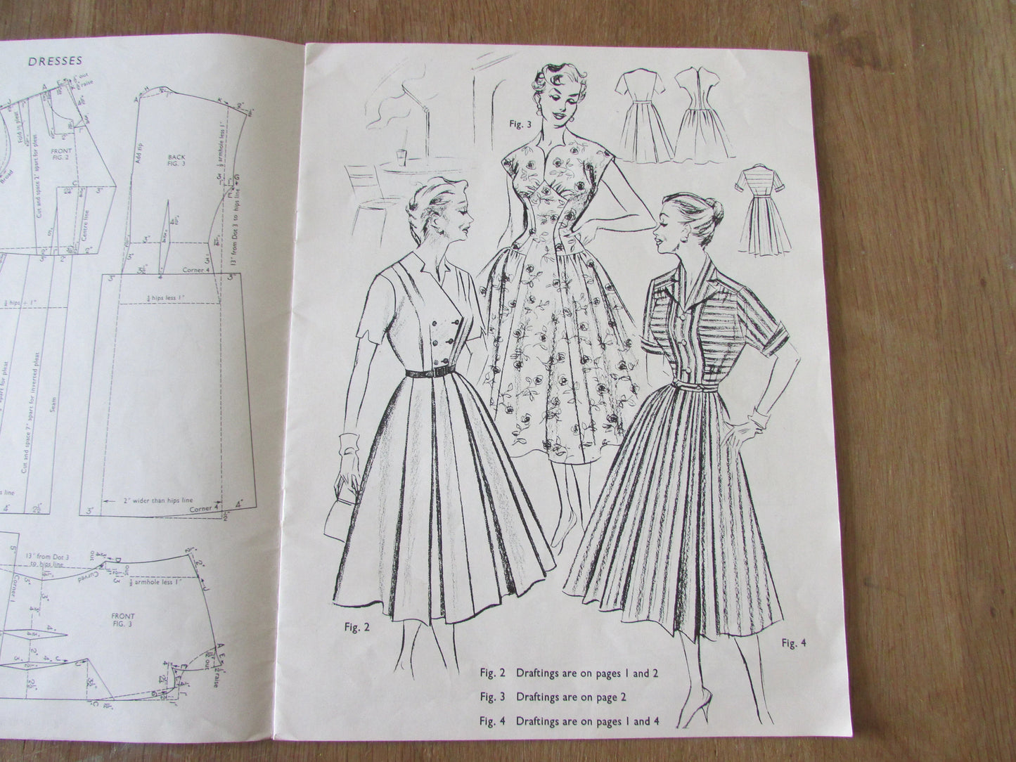 Mid-century The Haslam System of Dresscutting Illustrated Book of Draftings No.03: Specially Designed for Fuller Figures