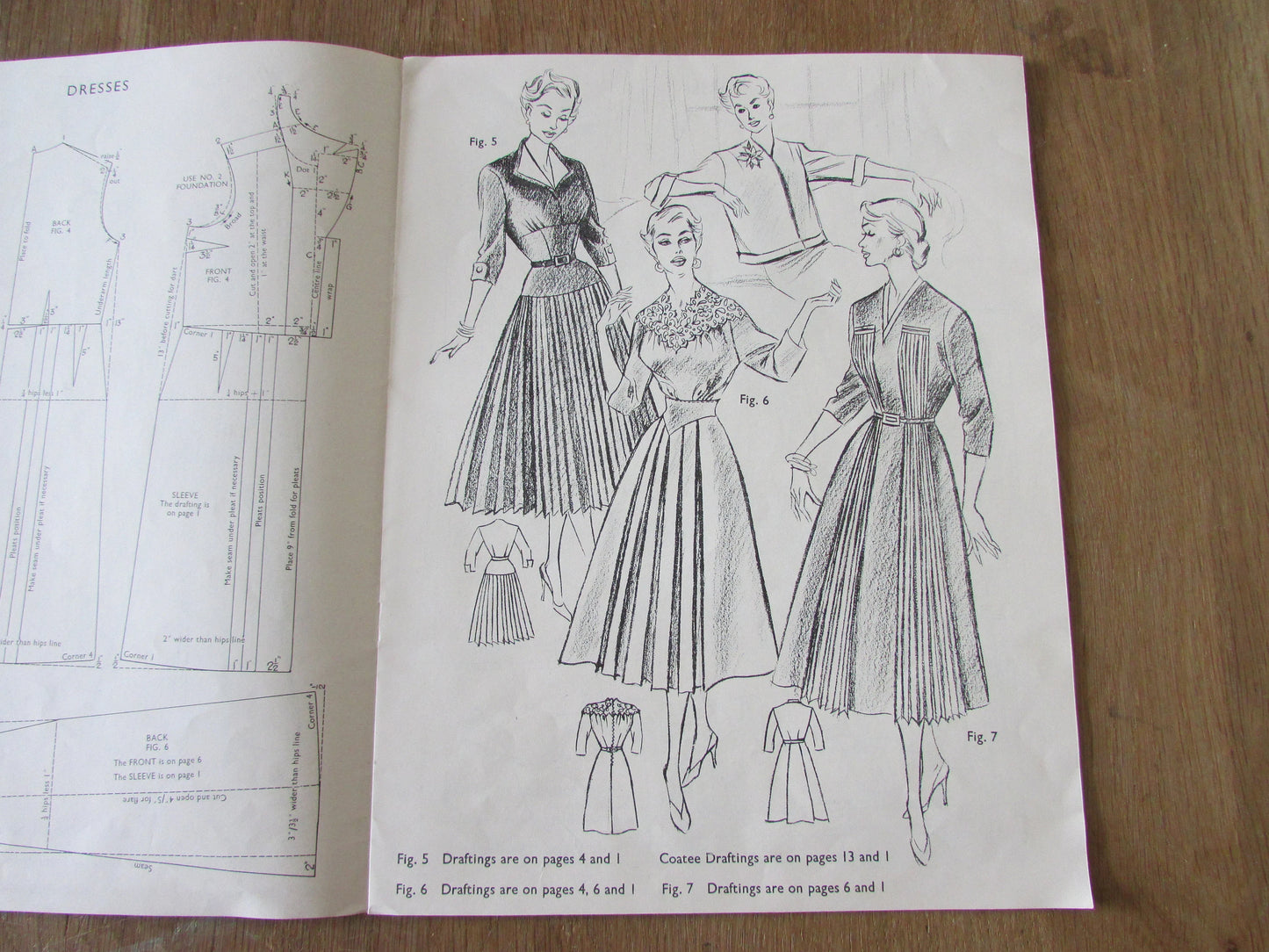 Mid-century The Haslam System of Dresscutting Illustrated Book of Draftings No.03: Specially Designed for Fuller Figures