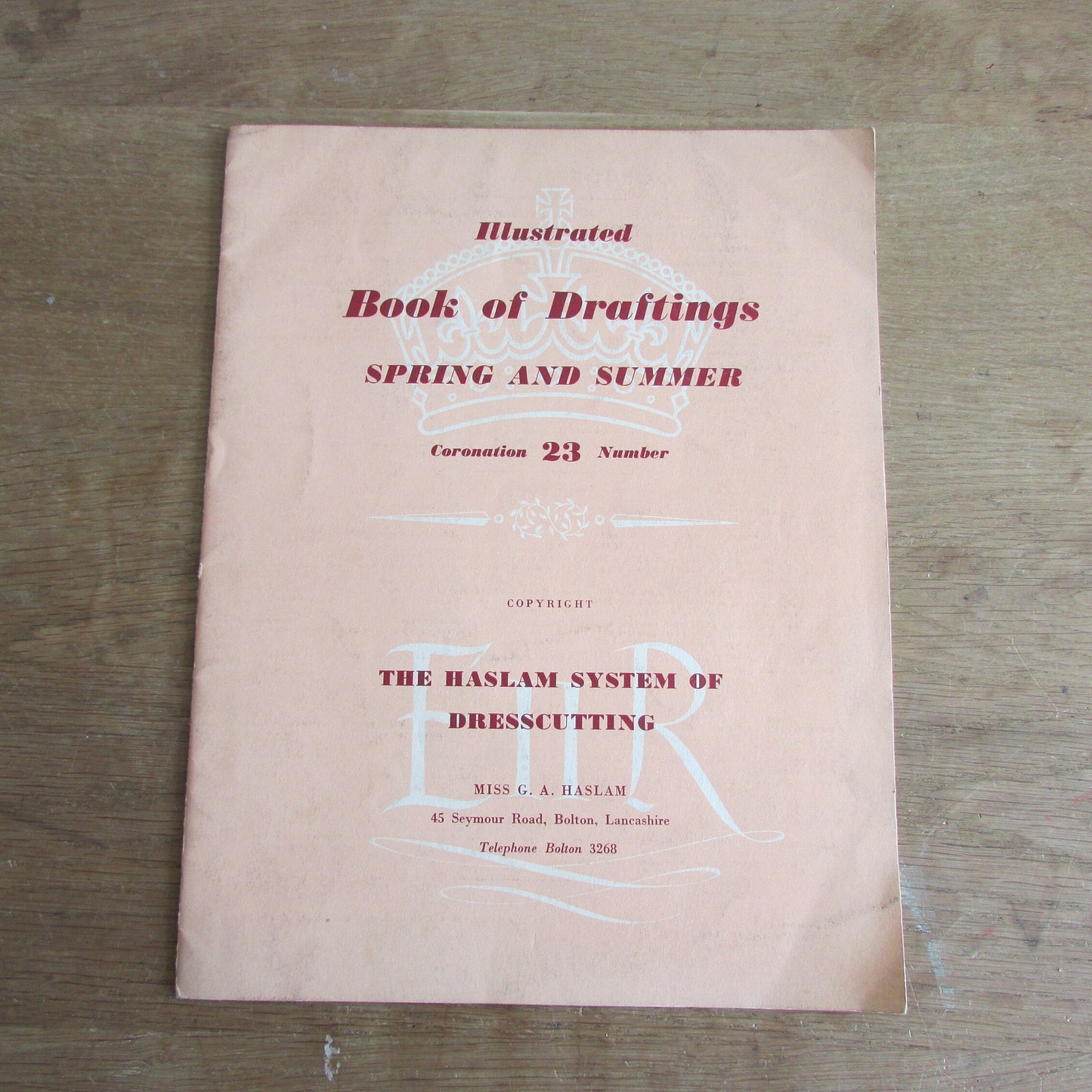 Mid-century The Haslam System of Dresscutting Illustrated Book of Draftings No.23: Coronation Spring & Summer