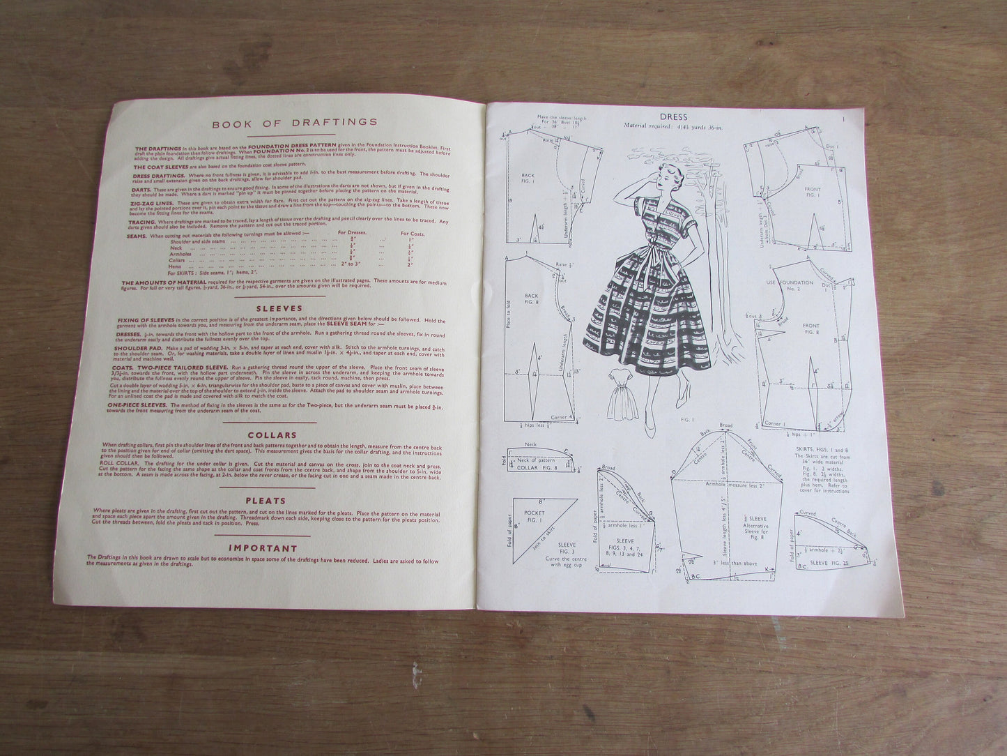 Mid-century The Haslam System of Dresscutting Illustrated Book of Draftings No.23: Coronation Spring & Summer