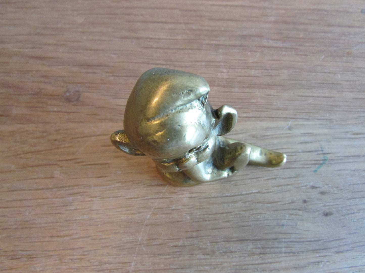 Vintage solid brass pixie ornament