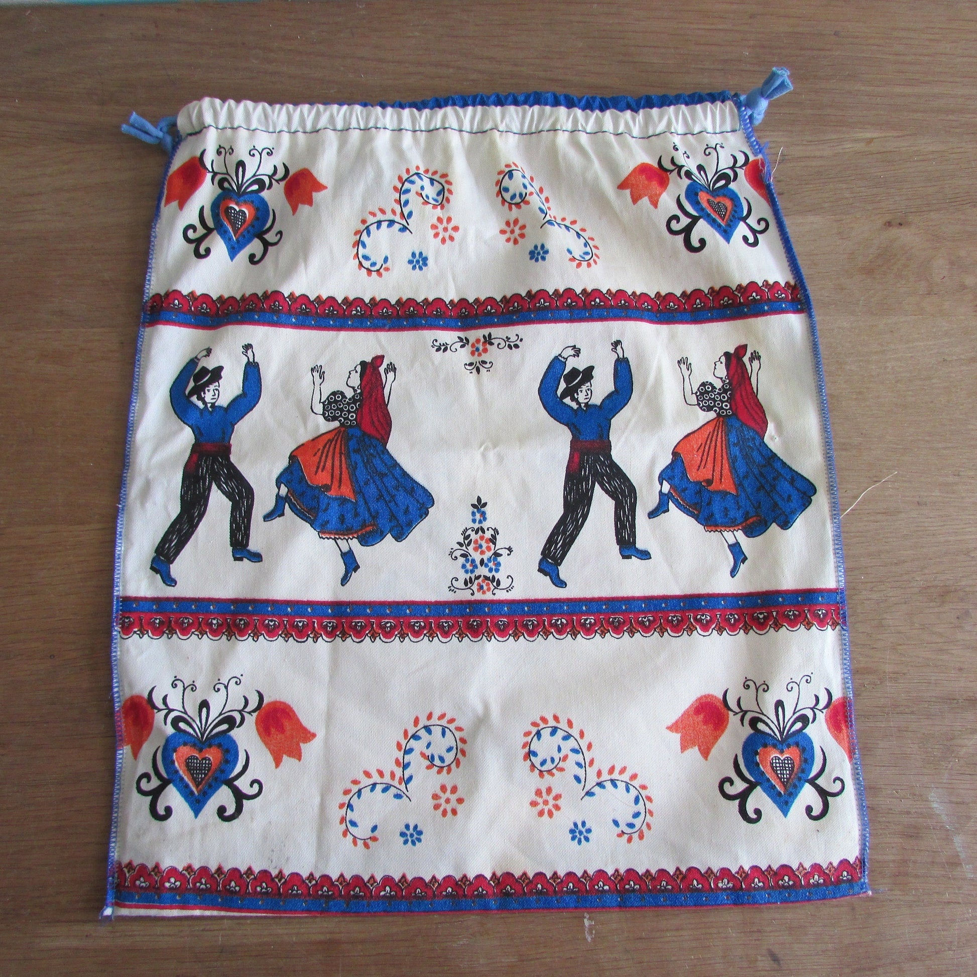 Vintage Portugal souvenir drawstring bag