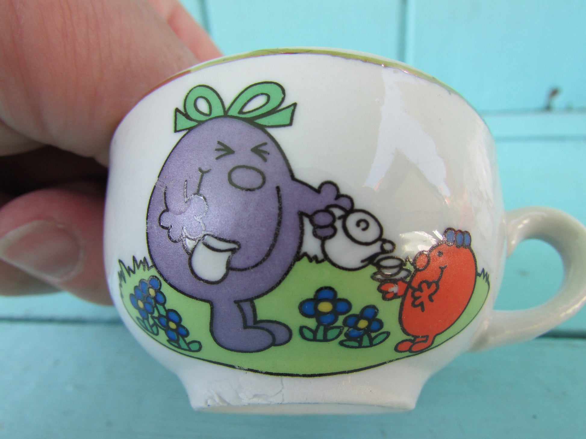 1980s Mr. Men Little Miss china doll's teaset with original box