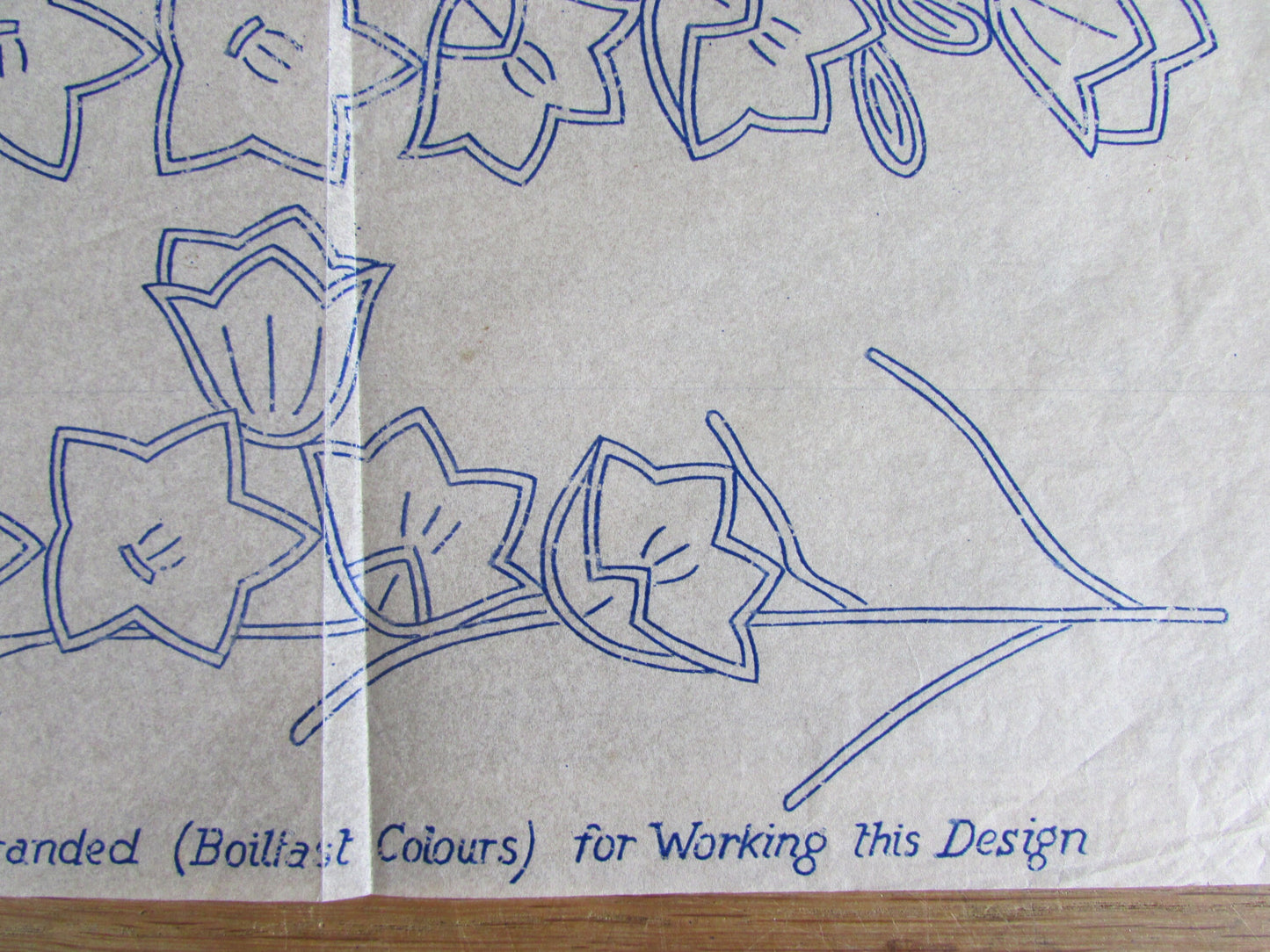 Unused September 1938 Good Needlework & Knitting Magazine Campanula embroidery transfer