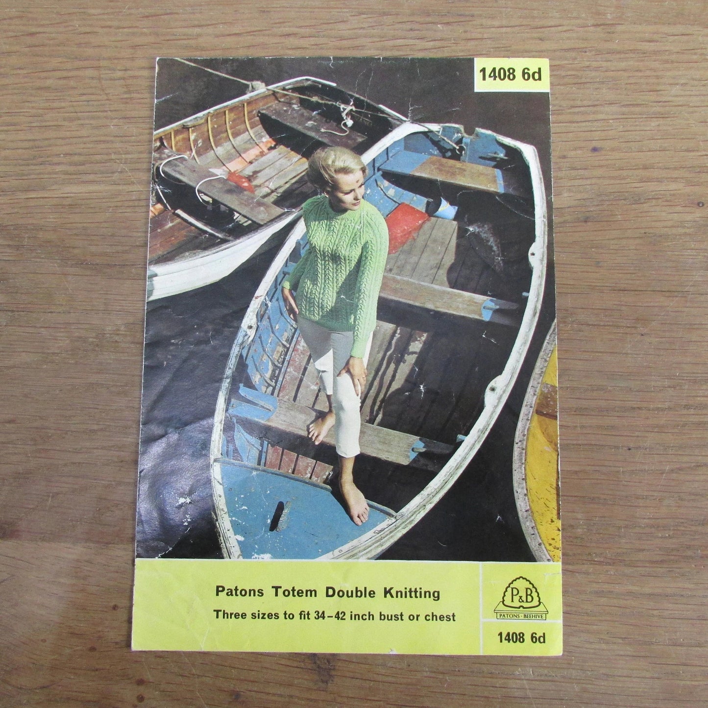 1960s Patons No.1408 knitting pattern for raglan sweater