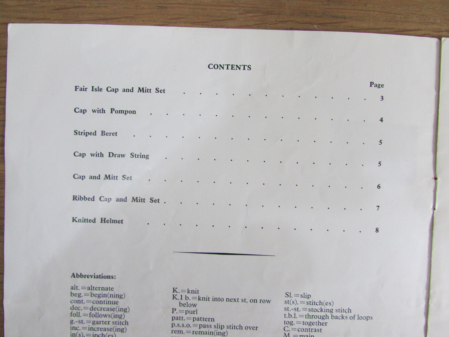 Vintage Hayfield H/5 Hats & Mittens knitting booklet