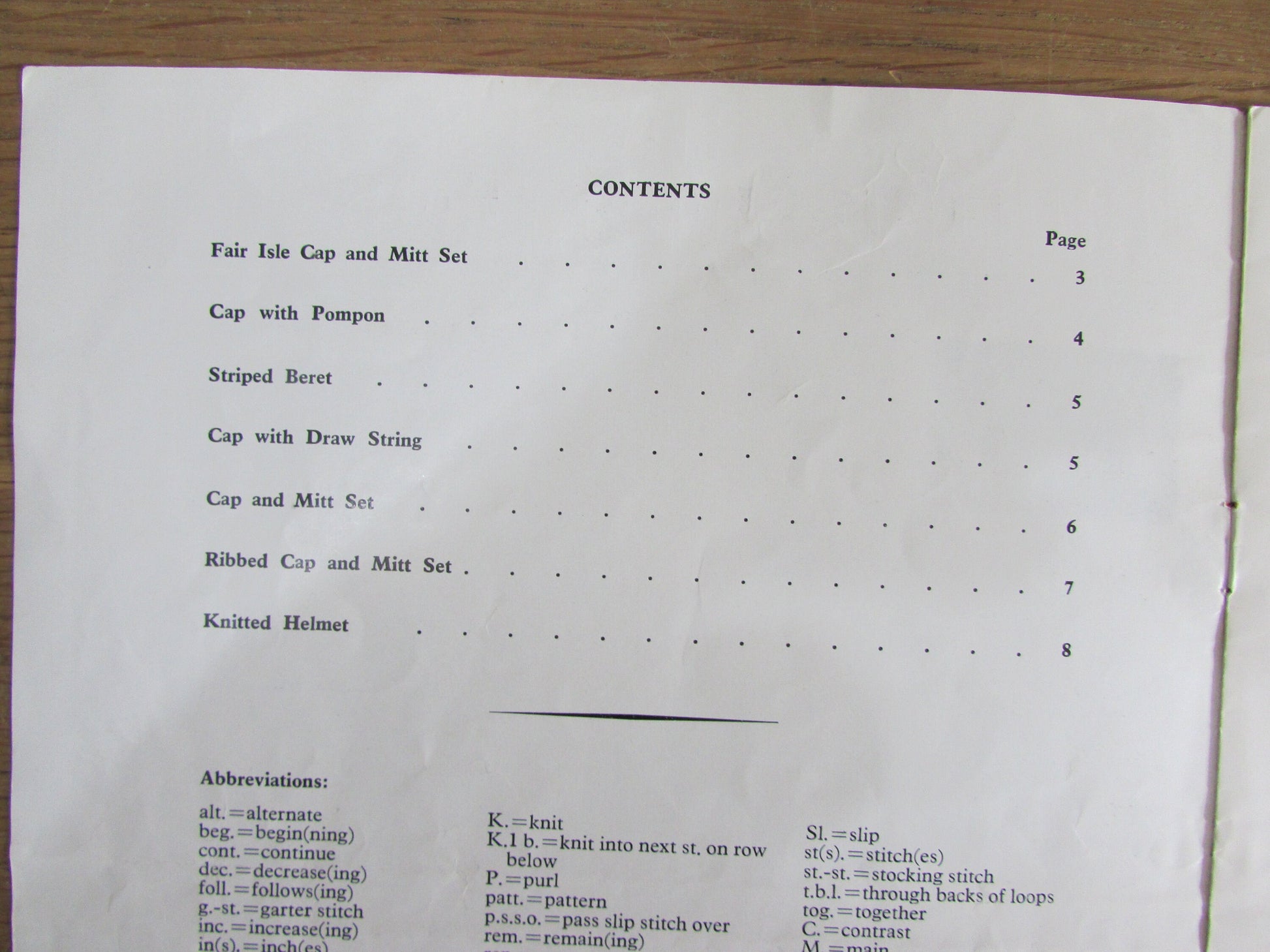 Vintage Hayfield H/5 Hats & Mittens knitting booklet