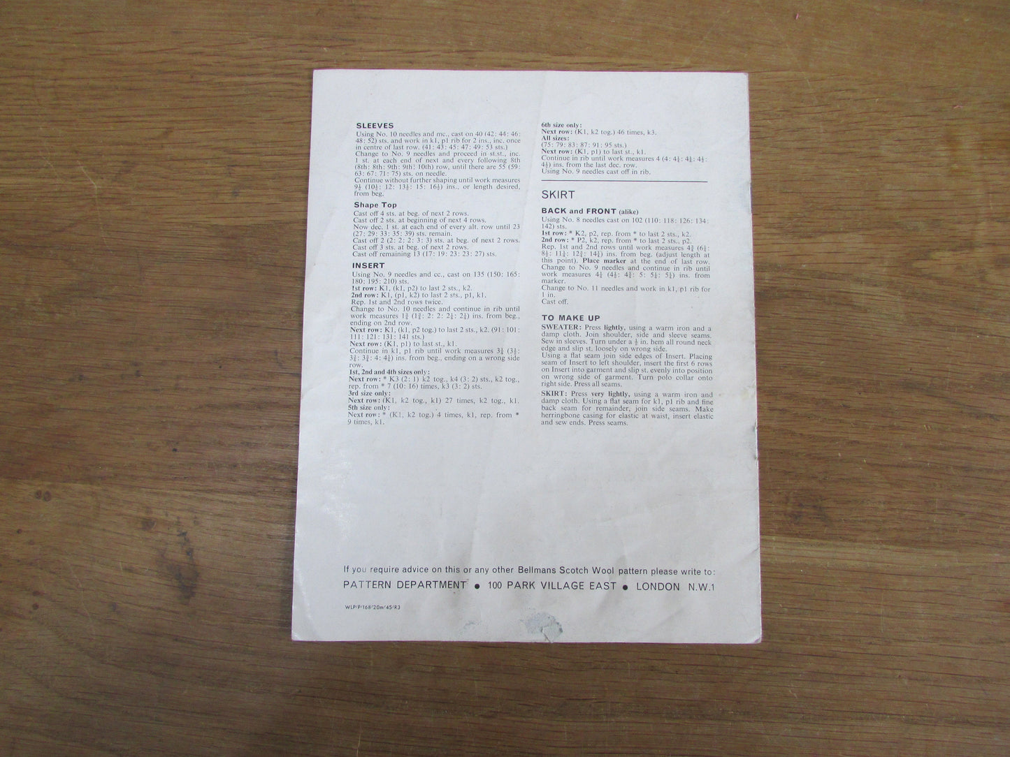 1970s Bellmans 607 knitting booklet for baby/toddler jumper suit, polo sweater suit & dress