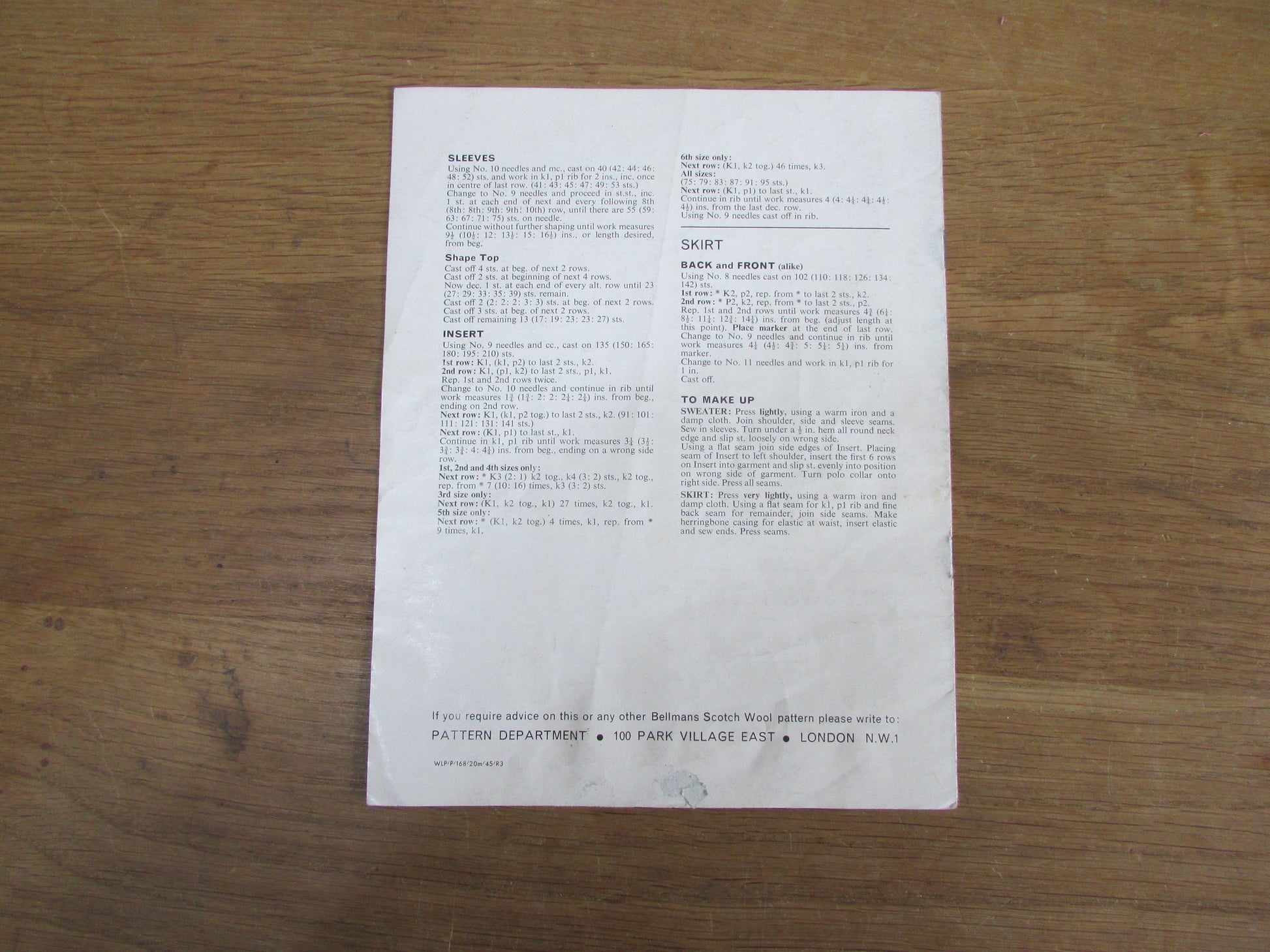 1970s Bellmans 607 knitting booklet for baby/toddler jumper suit, polo sweater suit & dress