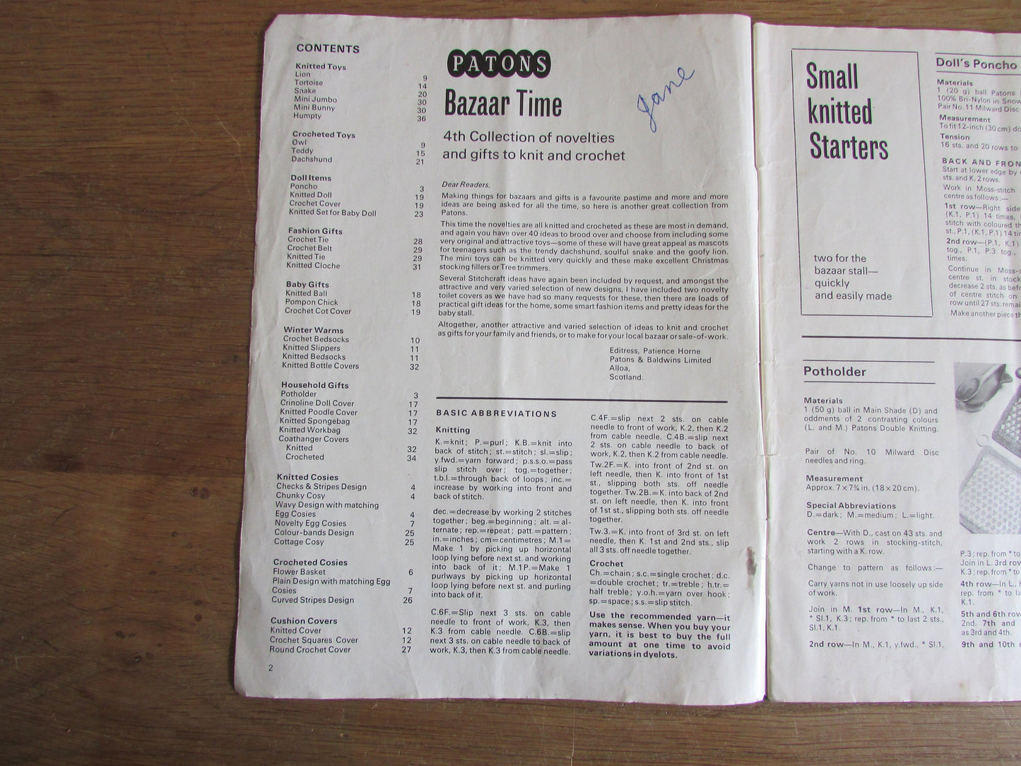 1970s Patons No.172 Bazaar Time: over 40 ideas for gifts & novelties