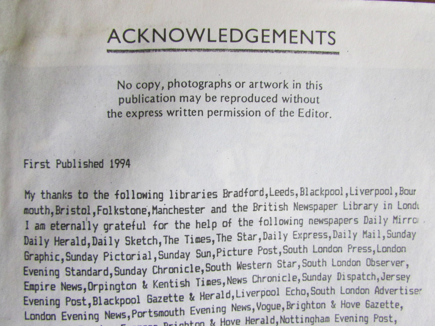 Rare 1994 Teddy Boy booklet, by Brian A. Rushgrove