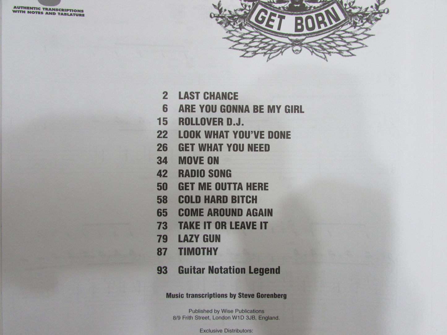 Jet Get Born: For Guitar TAB (Guitar Recorded Versions), (Softback)
