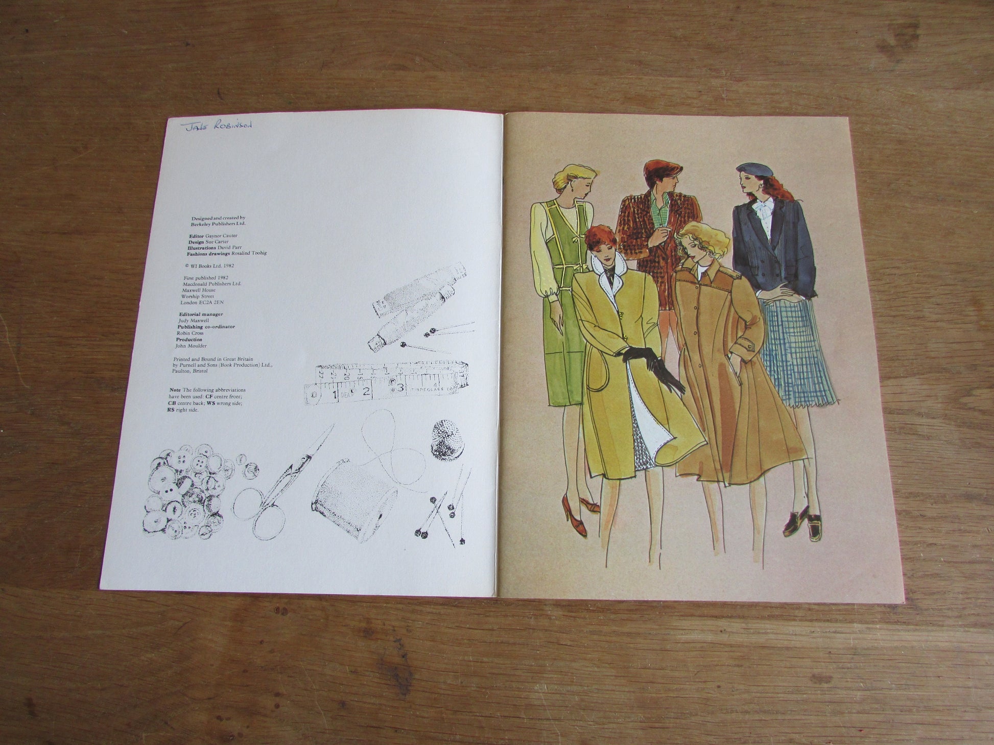 W.I Dressmaking: Light Tailoring pattern booklet (Softback, 1982)
