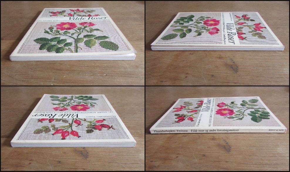 Wild Roses & Other Cross-stitch Motifs designed by Gerda Bengston (Danish) (Softback, 1980)