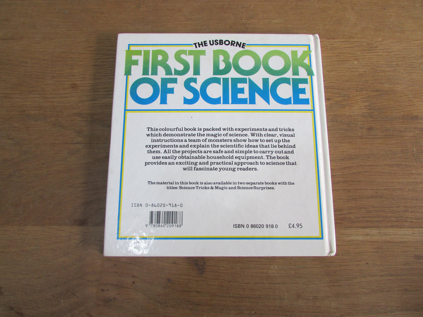 The Usborne First Book of Science, by Gaby Waters (Hardback, 1985)