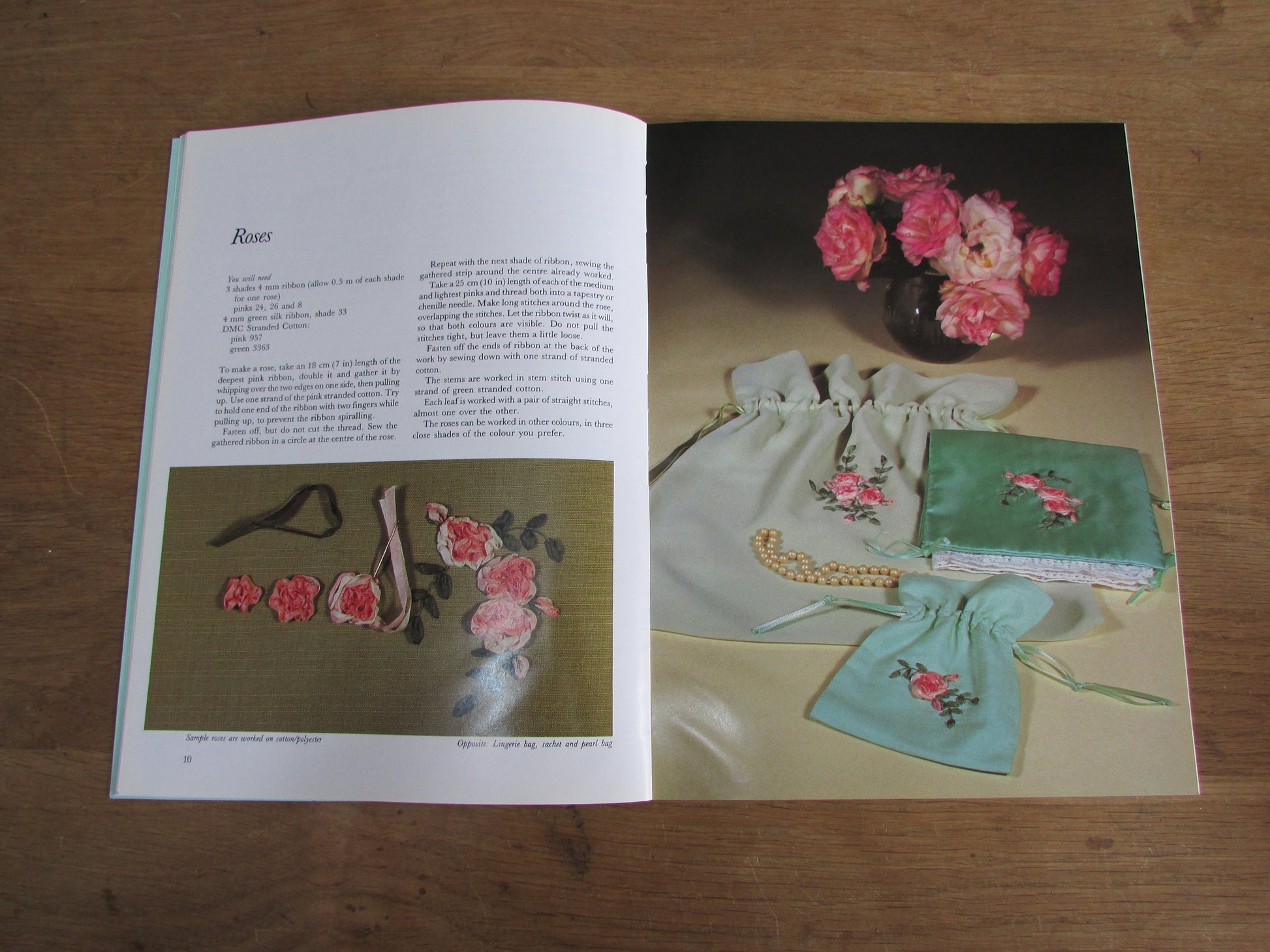 Old-Fashioned Flowers in Ribbons & Threads, by Heather Joynes (Softback, 1995)
